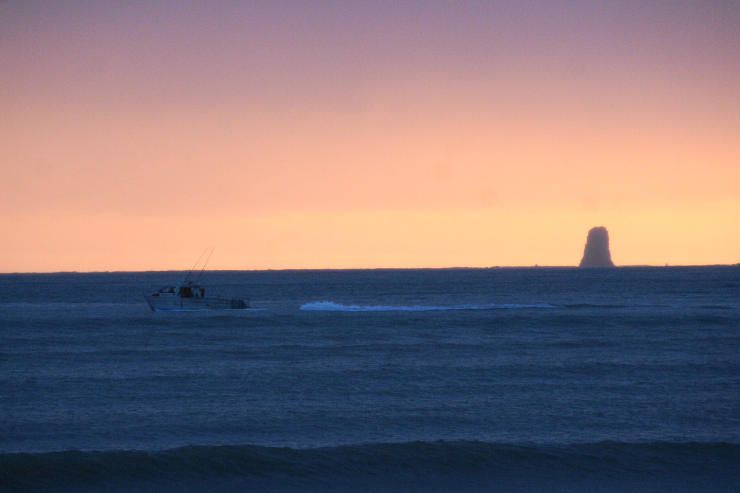 Fishing Boat at Sunrise on Mercury Bay, NZ